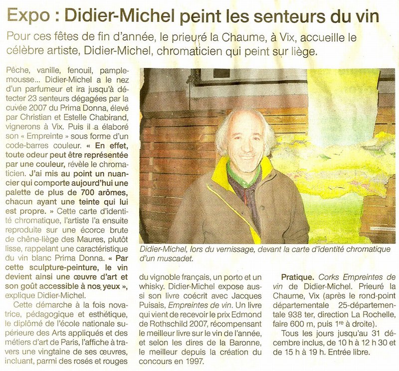 Didier-Michel peint les senteurs du vin...