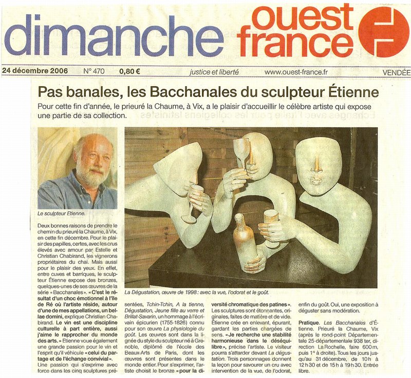 Les Bacchanales du sculpteur Etienne...
